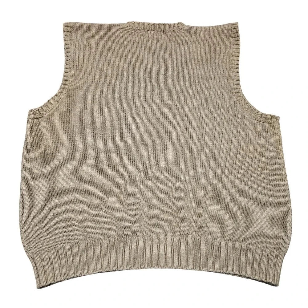 Vintage Polo Ralph Lauren Sweater Vest XL Tan Academia Preppy Classic Heritage‎